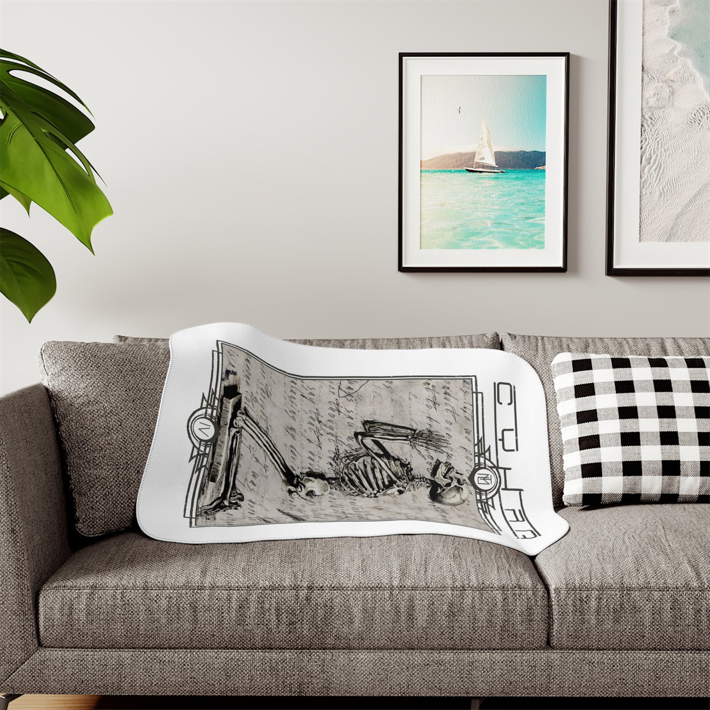 CYHRA Letters Sherpa Blanket, Two Colors