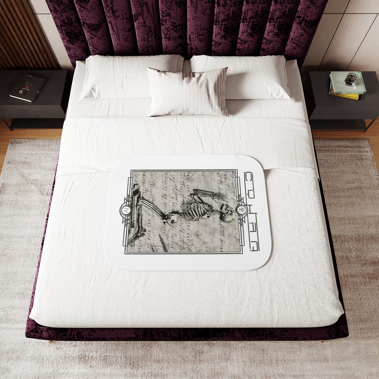 CYHRA Letters Sherpa Blanket, Two Colors